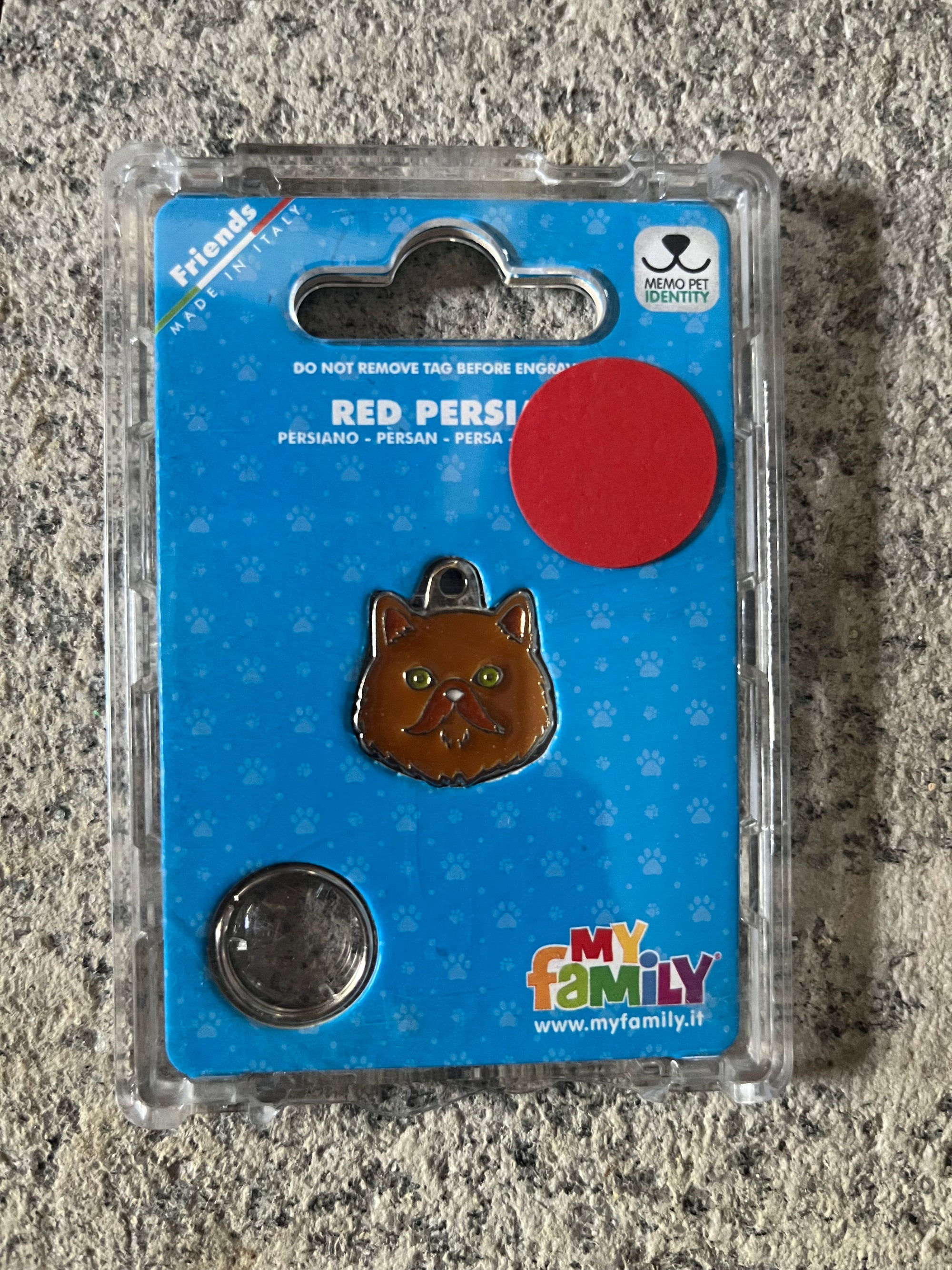 Medaglietta per Gatti persiano rosso