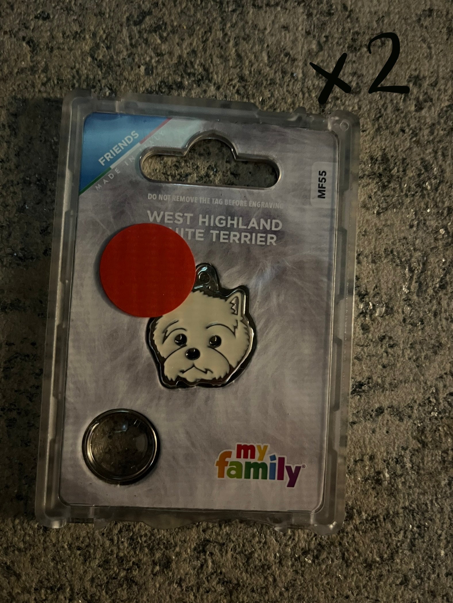 Medaglietta per cani White terrier