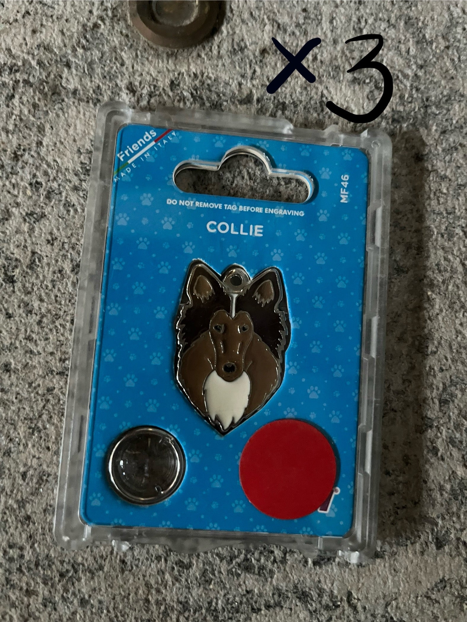 Medaglietta per cani Collie