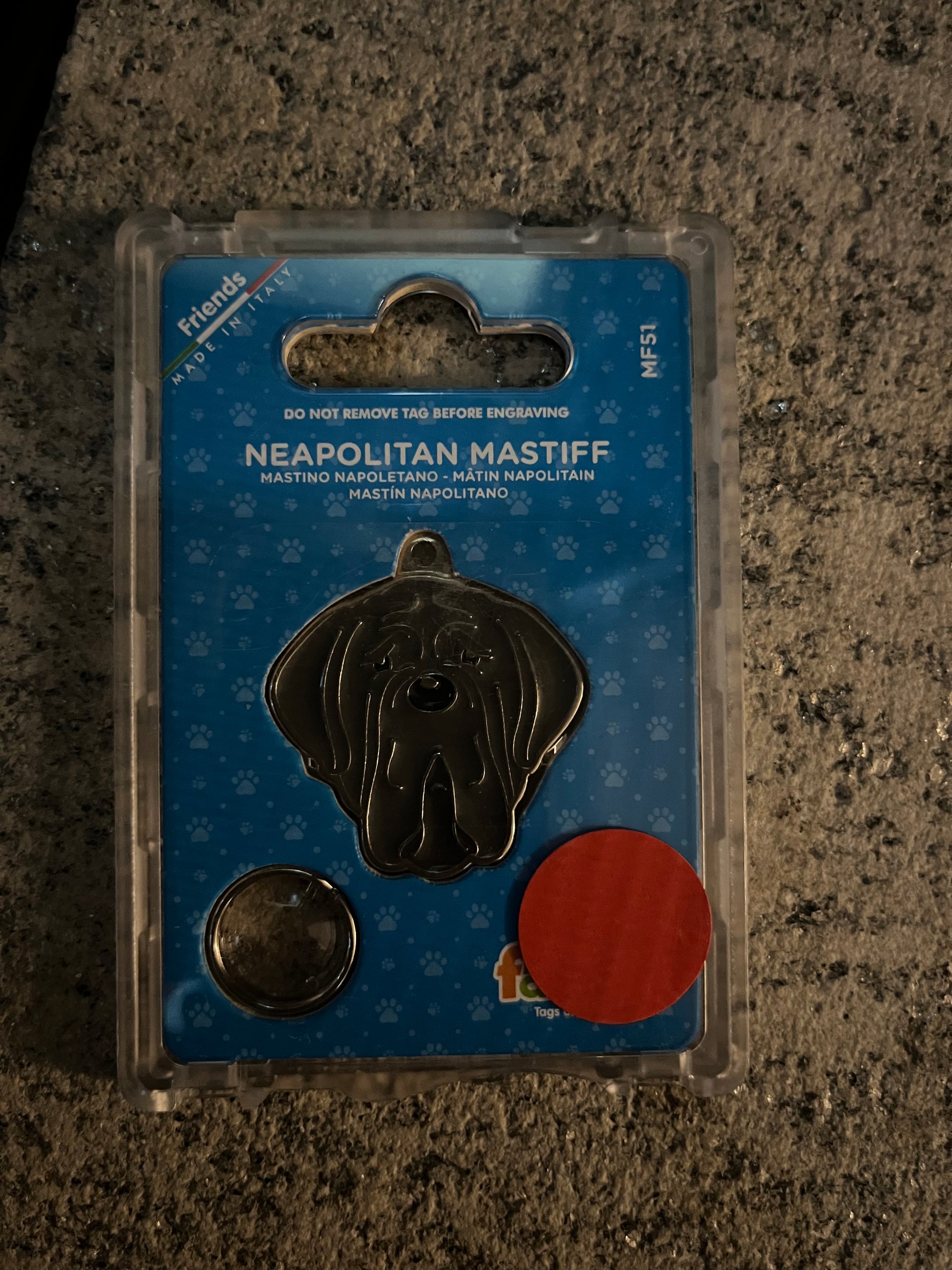 Medaglietta per cani mastino napoletano
