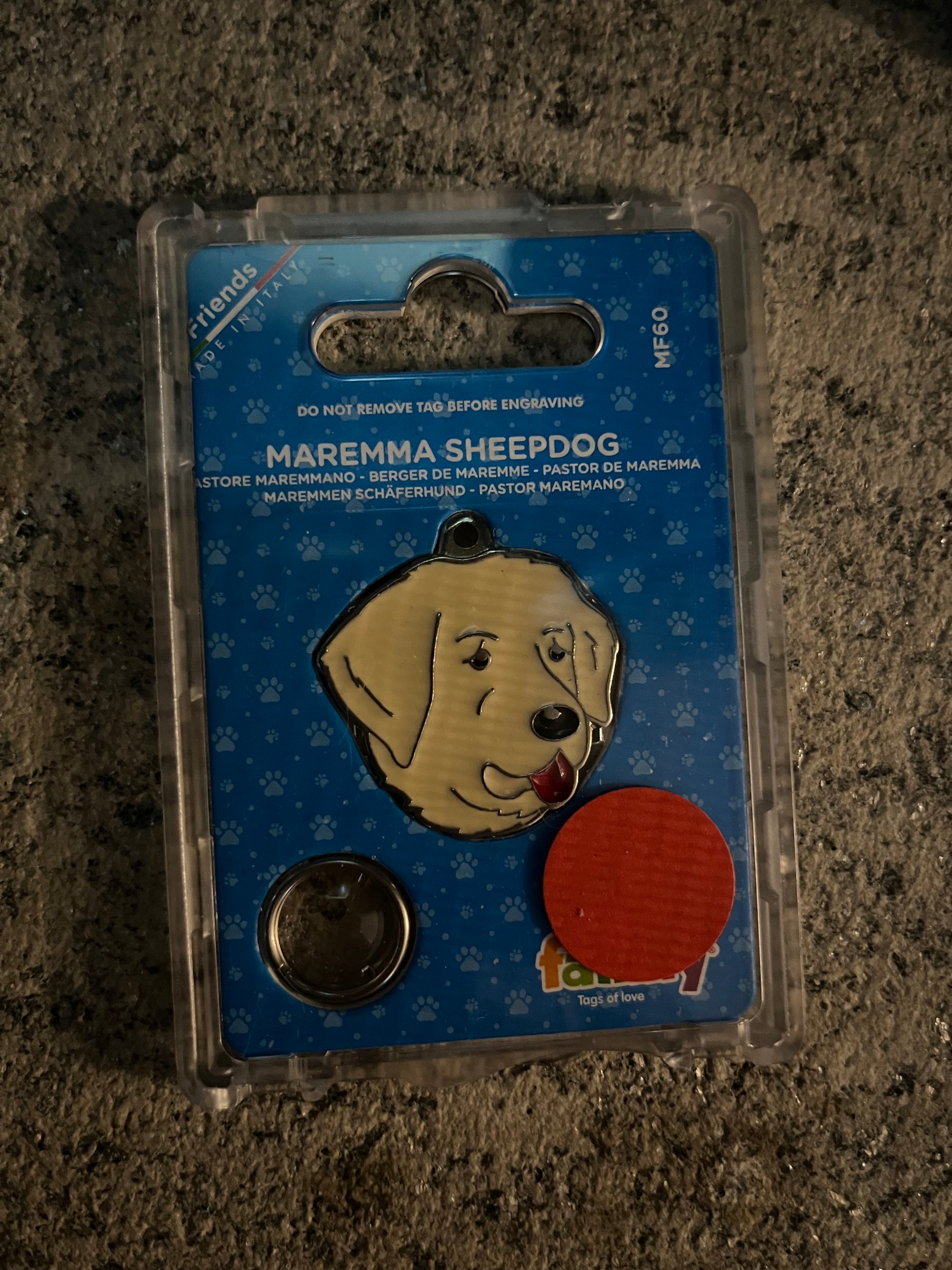 Medaglietta per cani maremmano