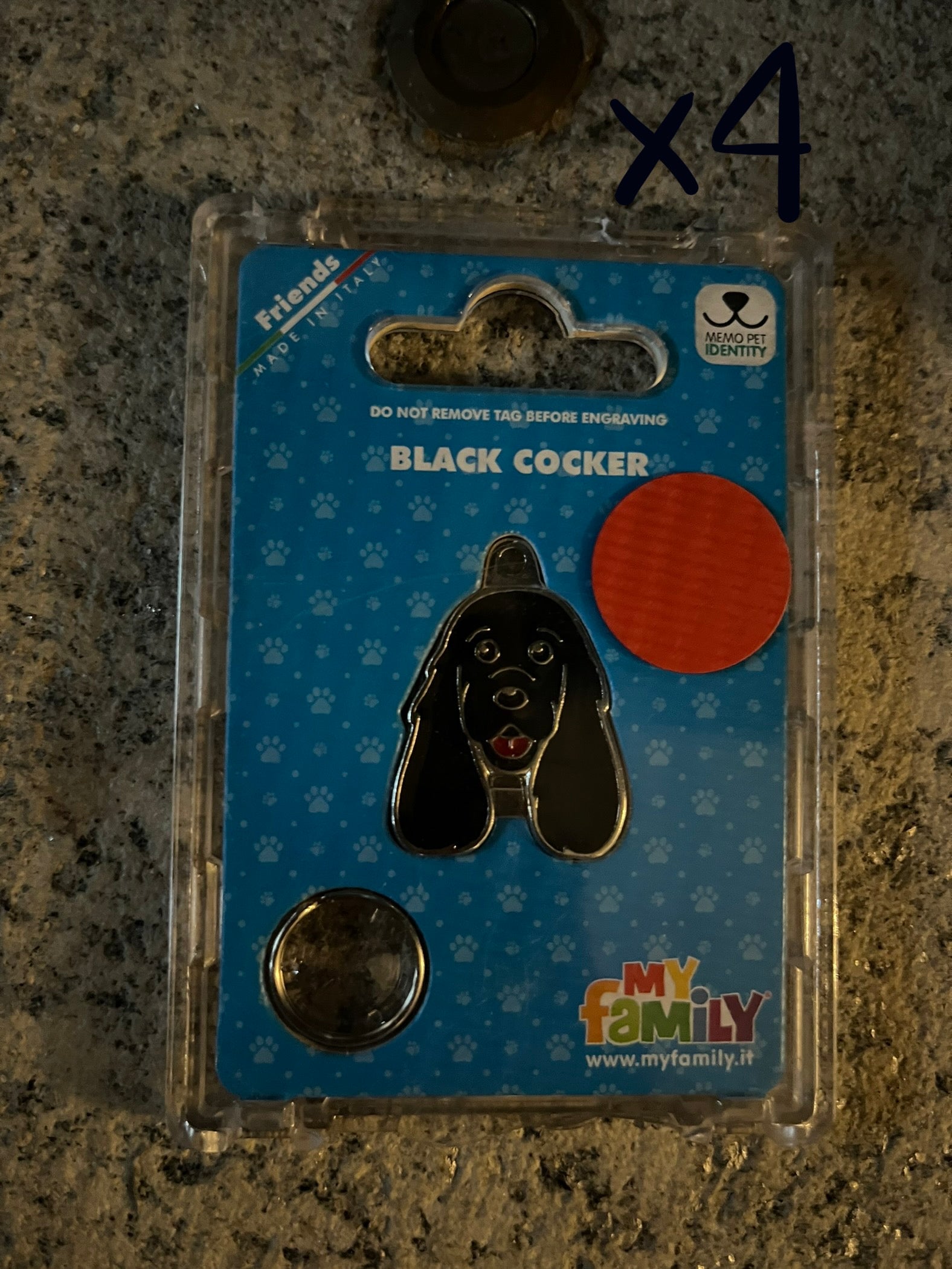 Medaglietta per cani cocker nero