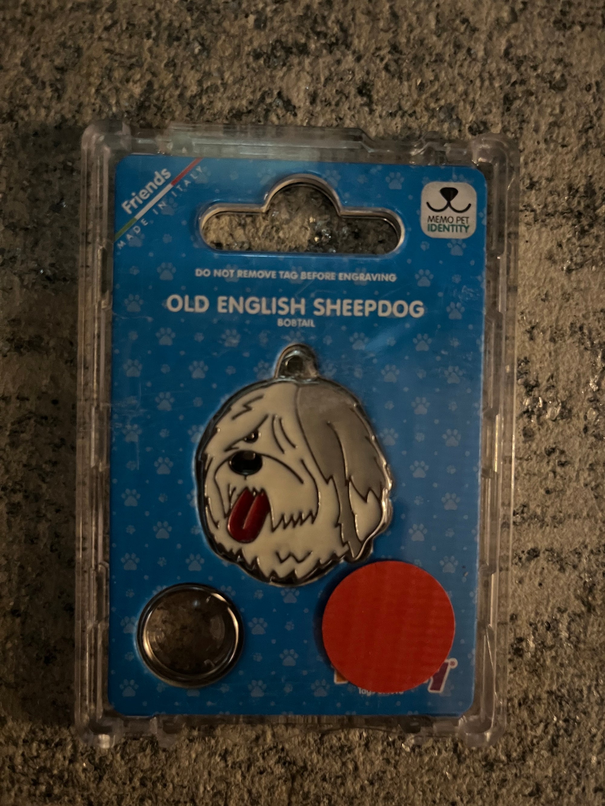Medaglietta per cani english sheepdog