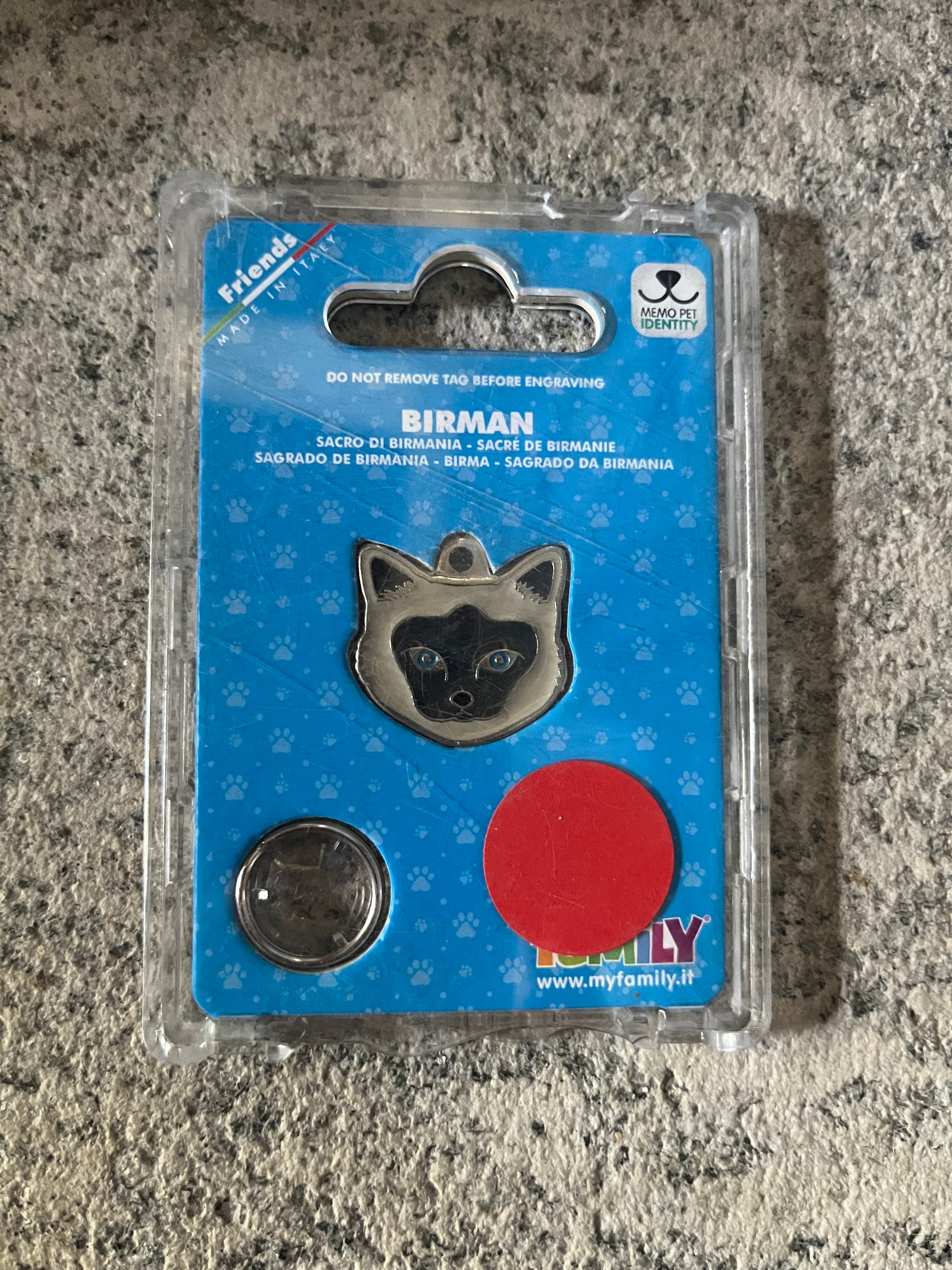Medaglietta per gatti sacro di birmania