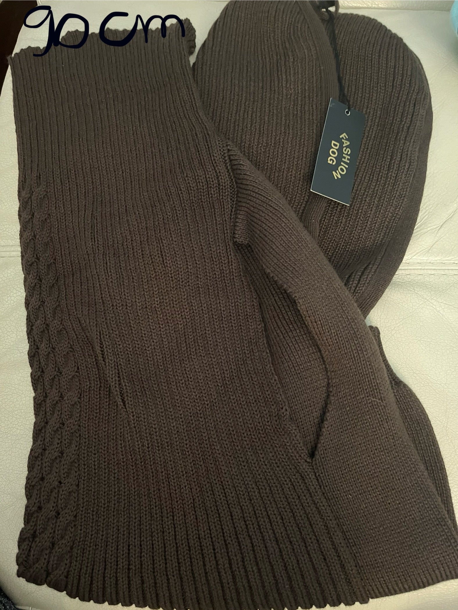 Maglione per cani marrone taglia 90 cm