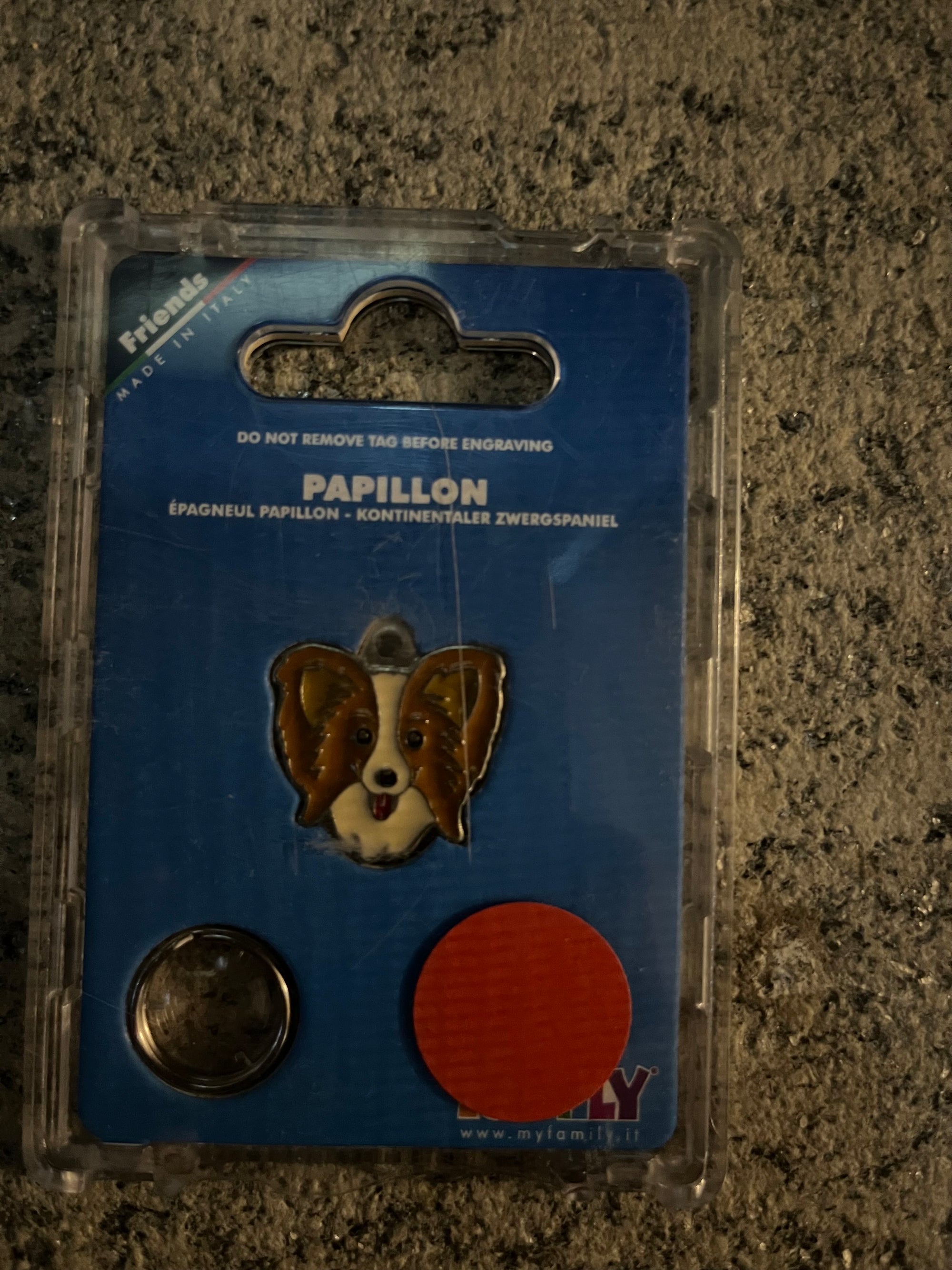 Medaglietta per cani papillon