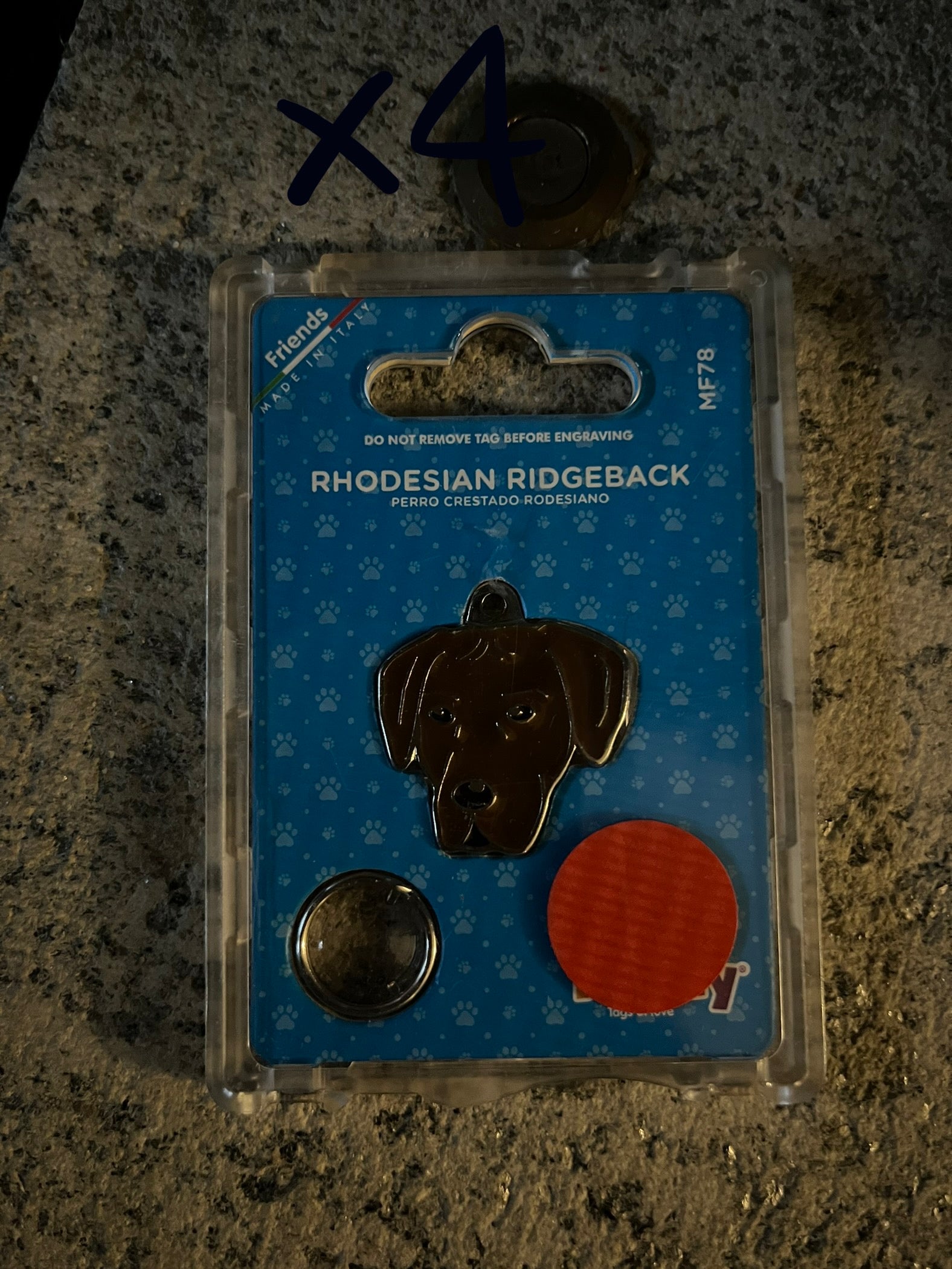 Medaglietta per cani rhodesian