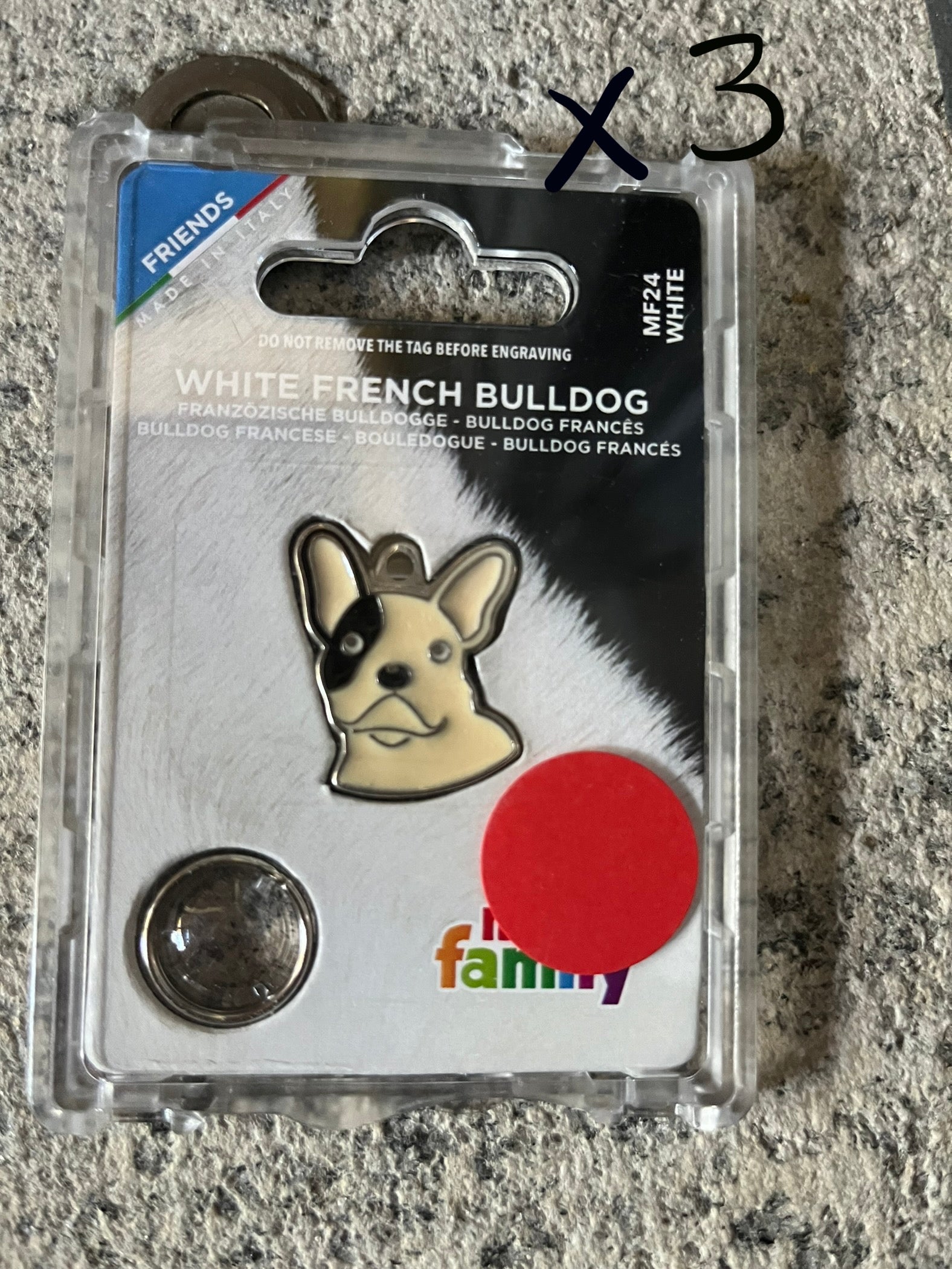Medaglietta per cani bulldog
