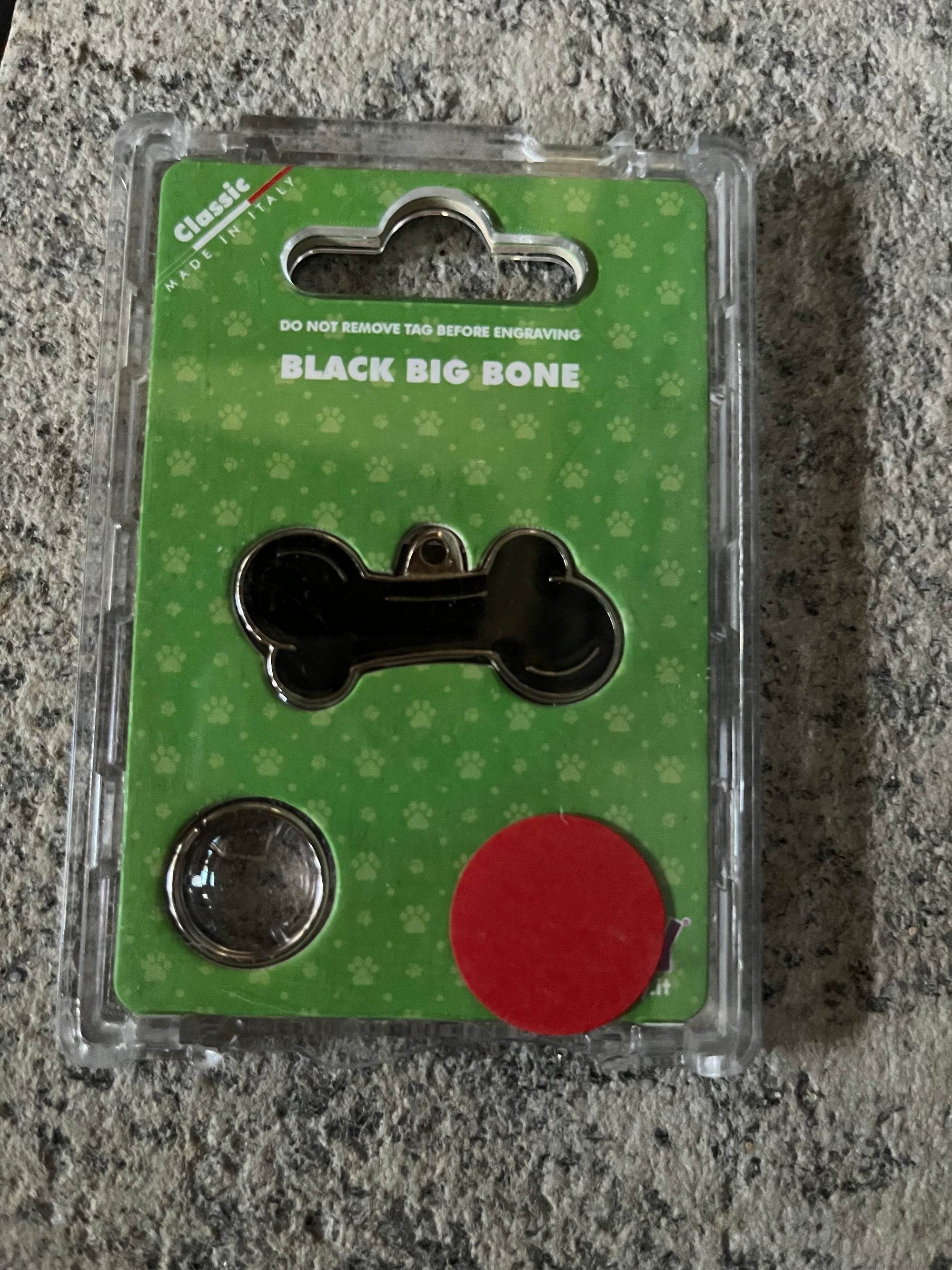 Medaglietta per cane o gatto osso nero