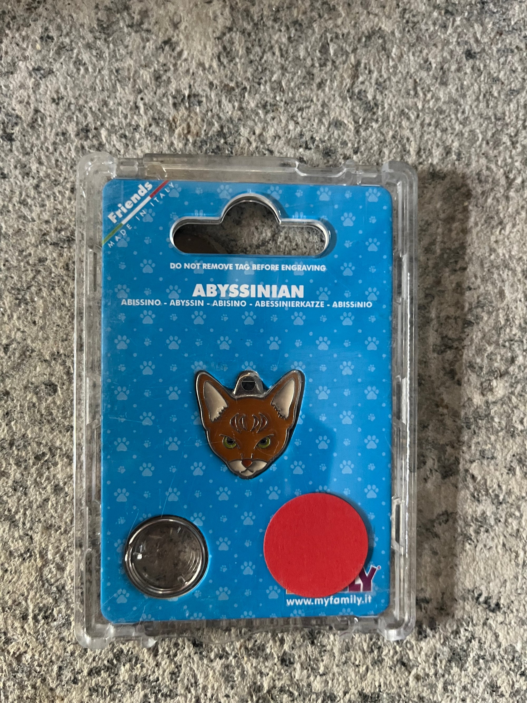 Medaglietta per gatti abissino