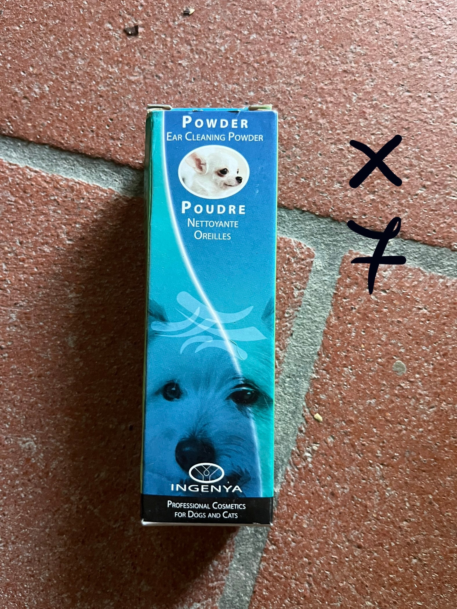 Polvere per pulizia orecchie per cani