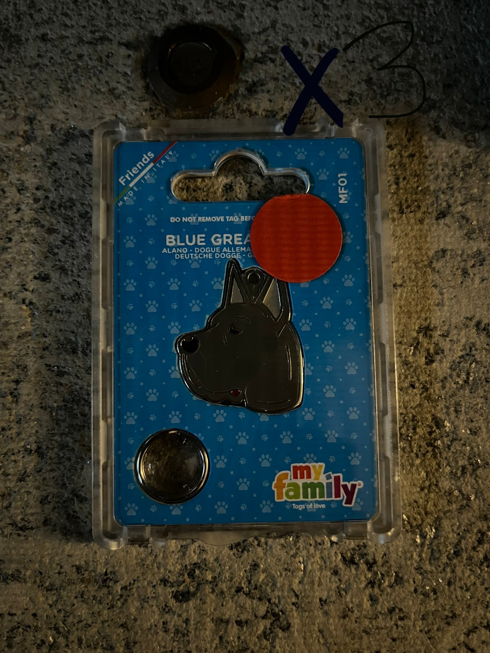 Medaglietta per cani alano grigio