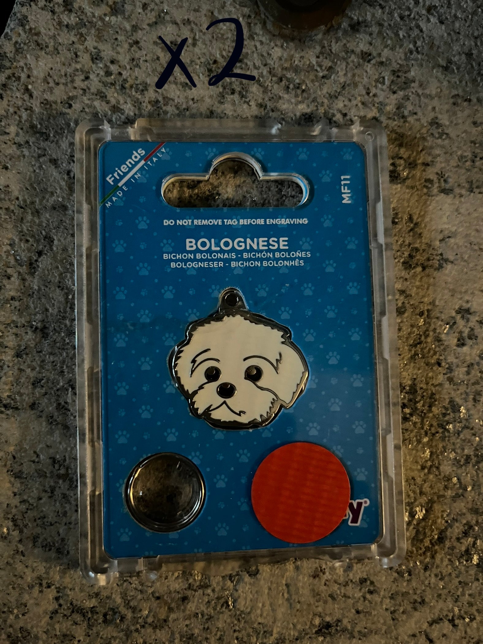 Medaglietta per cani bolognese
